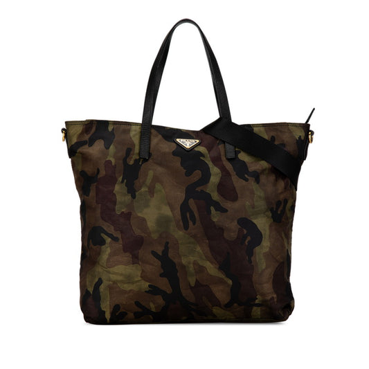 Prada Camouflage Nylon Leather 2WAY Handbag