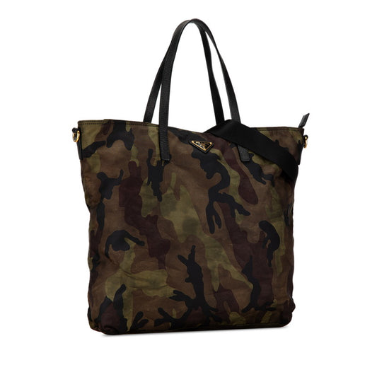 Prada Camouflage Nylon Leather 2WAY Handbag