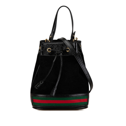 Gucci Ophidia Suede Patent Leather 2WAY Bag