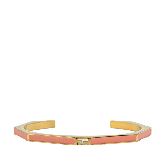 Fendi Gold Pink Bangle Bracelet