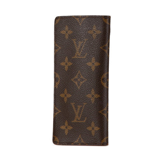 Louis Vuitton Monogram Eyeglass Case Brown PVC Leather