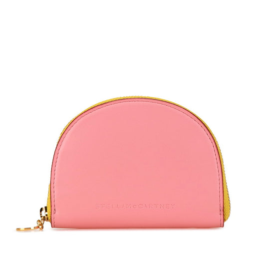 Stella McCartney Logo Tricolor Half Moon Zip Coin Case