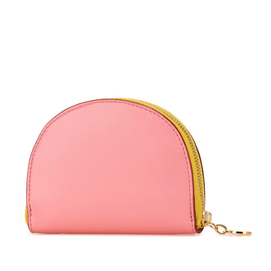 Stella McCartney Logo Tricolor Half Moon Zip Coin Case