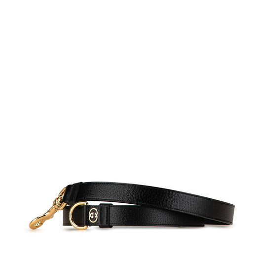 Gucci Leather Dog Lead Interlocking G 695257