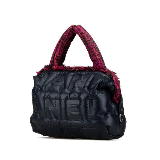 Chanel Nylon Wool Embossed Logo 2WAY Bag