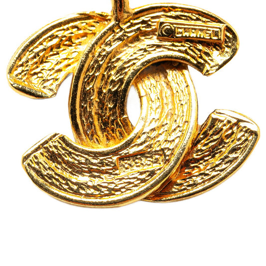 Chanel Coco Mark Matelasse Necklace Gold Plated