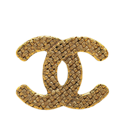 Chanel Vintage Coco Mark Gold Brooch