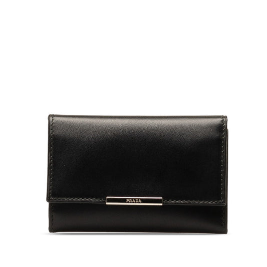 Prada Leather 6 Key Case Black