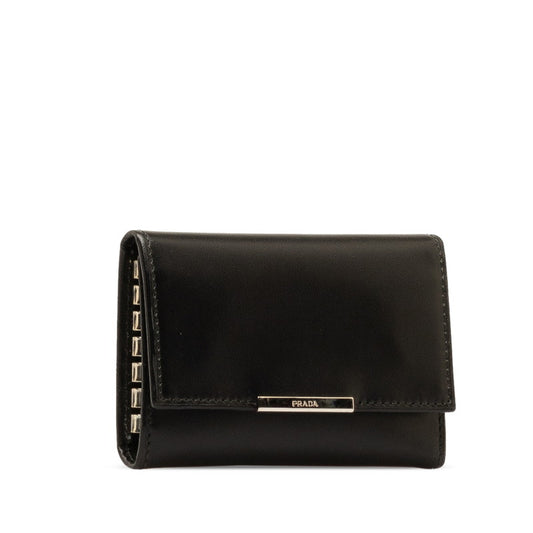 Prada Leather 6 Key Case Black