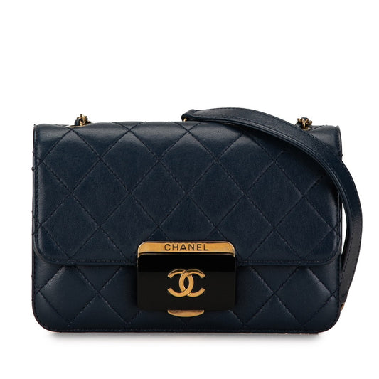 Chanel Lambskin Coco Mark Matelasse Shoulder Bag