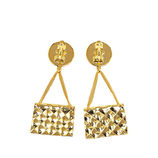 Chanel Coco Mark Earrings Gold Plated