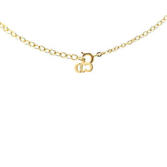 Dior Oval Logo Gold Necklace