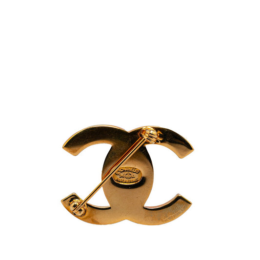 Chanel Coco Mark Turnlock Brooch Gold