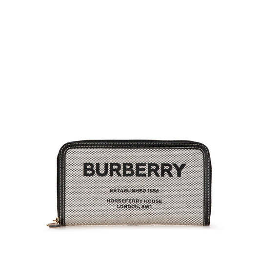 Burberry Canvas Leather Long Wallet 8039493