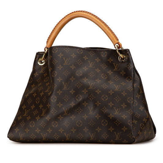 Louis Vuitton Artsy MM Handbag Brown PVC Leather