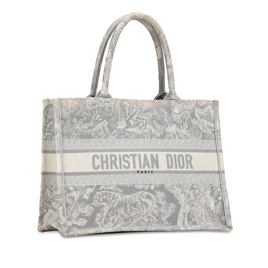 Dior Book Tote Medium Embroidery Canvas Bag